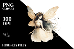 Washed Watercolor Retro Fairy PNG Product Image 2