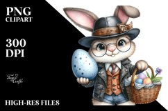 Goofy Bunny with Big Egg PNG Product Image 2