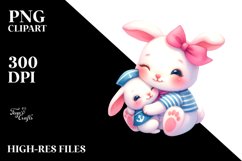 baby Rabbit Cuddling Sailor Product Image 1