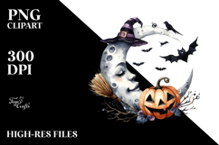 Funny Halloween Moon PNG Product Image 2