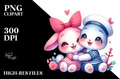 baby Rabbit Cuddling Sailor Product Image 1