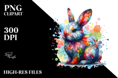 Colorful Bunny Made of , High-Res PNG Product Image 2