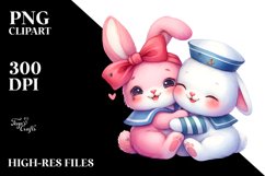 baby Rabbit Cuddling Sailor Product Image 3
