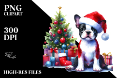 Christmas Boston Terrier PNG Product Image 2