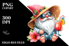 Whimsical Gnome Cocktail Summer Clothes PNG Product Image 2