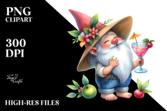 Whimsical Gnome Cocktail Summer Clothes PNG Product Image 2