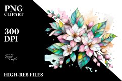 Colorful Wooden Stained Jasmine | Sublimation | Clipart Product Image 3