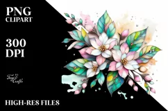 Colorful Wooden Stained Jasmine | Sublimation | Clipart Product Image 3