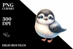 Baby Arctic Skua Smiling with Moon and Stars Product Image 3