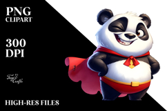 Silly Cartoon Panda PNG Product Image 2