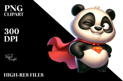 Silly Cartoon Panda PNG Product Image 2