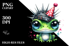Cute Baby Frog with Big Eyes PNG Product Image 2