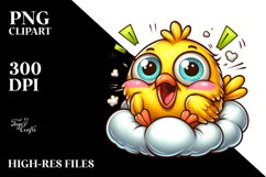 Colorful Cartoon Baby Canary | Sublimation | Clipart Product Image 1