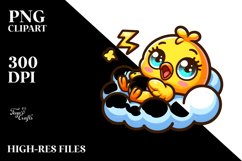Colorful Cartoon Baby Canary | Sublimation | Clipart Product Image 1