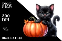 Simple Baby Black Cat Sublimation Clipart Product Image 3