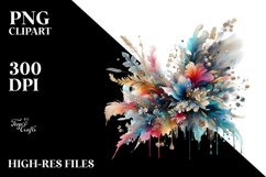 Colorful Watercolor Splash with Foil Product Image 1