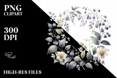 Simple Watercolor Nightshade PNG Product Image 1