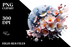Abstract Glossy Cherry Blossom, Transparent PNG Product Image 2