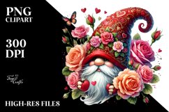 Detailed Valentines Gnome PNG Product Image 2