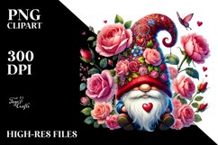 Detailed Valentines Gnome PNG Product Image 2