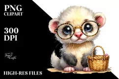 Funny Baby Ferret Lamb es Clipart Product Image 3