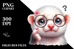 Funny Baby Ferret Lamb es | Sublimation | Clipart Product Image 2