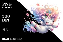 Tumbling Baby Unicorn Wind | Clipart Product Image 1