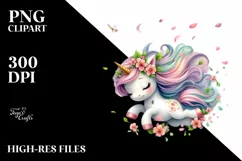 Tumbling Baby Unicorn Wind | Clipart Product Image 1