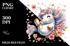 Tumbling Baby Unicorn Wind | Clipart Product Image 3