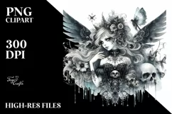 Detailed Watercolor Gothic Fairy Product Image 1