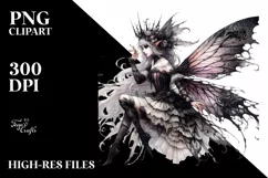 Detailed Watercolor Gothic Fairy Product Image 1