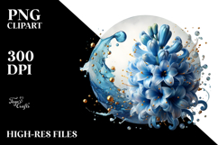 Abstract Material Hyacinth PNG Product Image 2