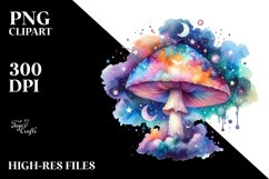 Colorful Magical Celestial Mushroom | Clipart Product Image 3