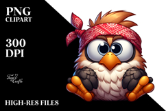 Curious Bird with Bandana PNG Product Image 2