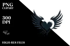 Heart with Wings, Transparent PNG Product Image 2