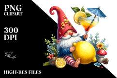 Whimsical Gnome with Lemon PNG Product Image 2