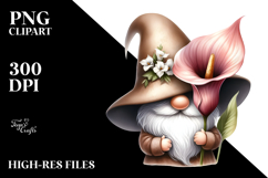 Cute Gnome Calla Lily PNG Product Image 2