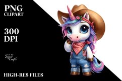 Unicorn Hat Bandana Farm Jeans | Sublimation | Clipart Product Image 3