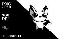 Funny Digital Painting with Bat PNG Product Image 2