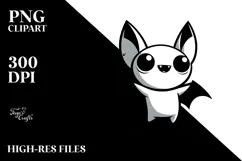 Funny Digital Painting with Bat PNG Product Image 2
