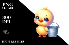 Cute Colorful Watercolor Small Baby Swan | Clipart Product Image 3