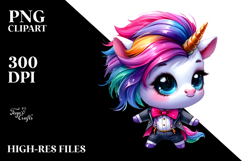Cute Baby Unicorn Dancing with Cool Haircut PNG Product Image 2