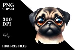 Colorful Pug Caricature-Like Product Image 1