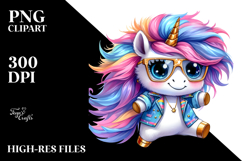 Cute Unicorn Dancing, Transparent PNG Product Image 2