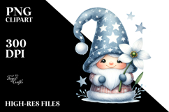 Gnome with Snowdrop, High Resolution PNG Product Image 2