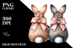 Colorful Retro Bunny PNG Product Image 2