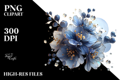 Abstract Glossy Delphinium, Transparent PNG Product Image 2