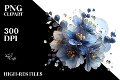 Abstract Glossy Delphinium, Transparent PNG Product Image 2