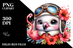 Colorful Small Baby Flamingo | Clipart Product Image 2