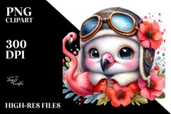 Colorful Small Baby Flamingo | Clipart Product Image 3